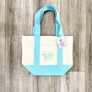 Trader Joe’s Mini Tote Bag Spring Pastel
Blue NWT